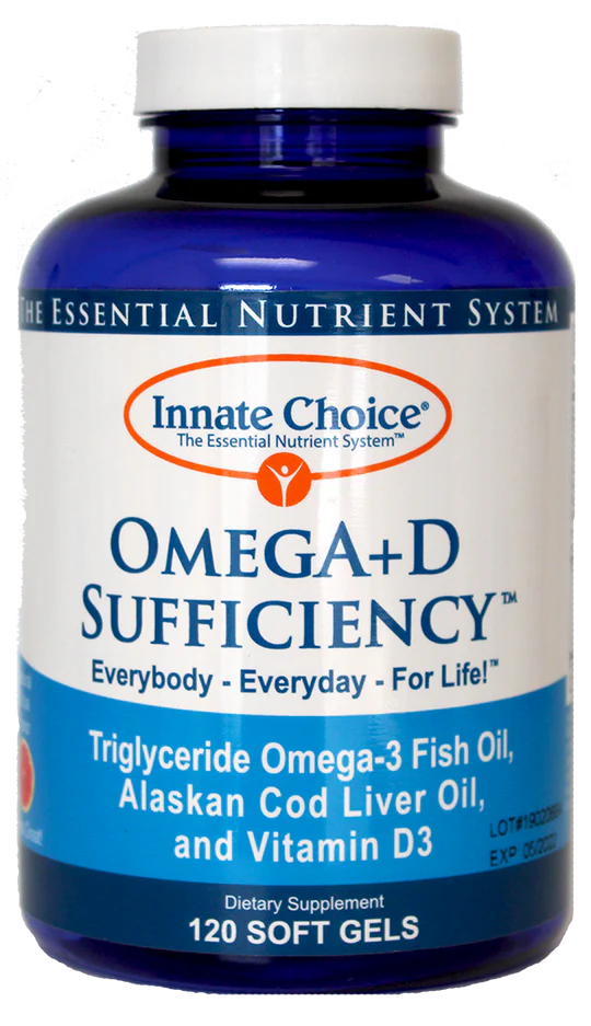 OmegA+D Sufficiency High Potency Citrus Fish Oil 120 soft gel capsules