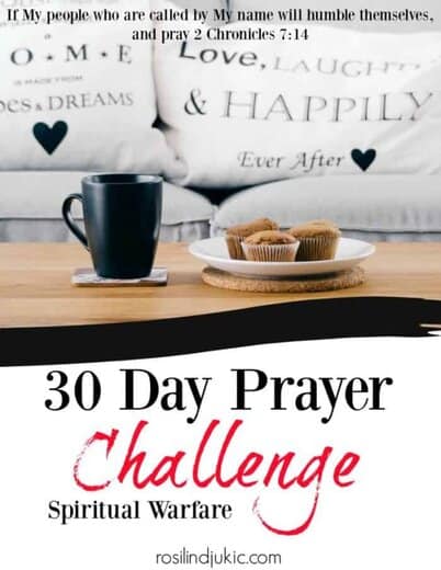 Join the 30 Day Prayer Challenge on Spiritual Warfare today! Click here to find out how you can download your copy today! A Little R & R | Rosilind Jukić | Christianity | Christian living | Christian blog | Christian faith | Bible Verse | Spiritual Warfare #spiritualwarfare #prayer #warroom #warriorprincess #prayerjournaling #Scripture #Christian #Christianliving #spiritual #spiritualgrowth #Bible #God #jesus