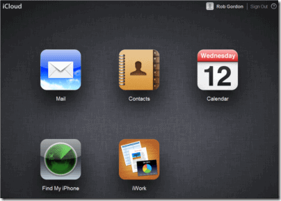 icloud control panel view