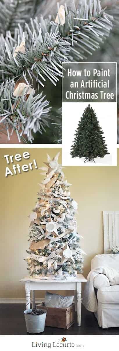 How to paint an artificial Christmas tree a different color. 