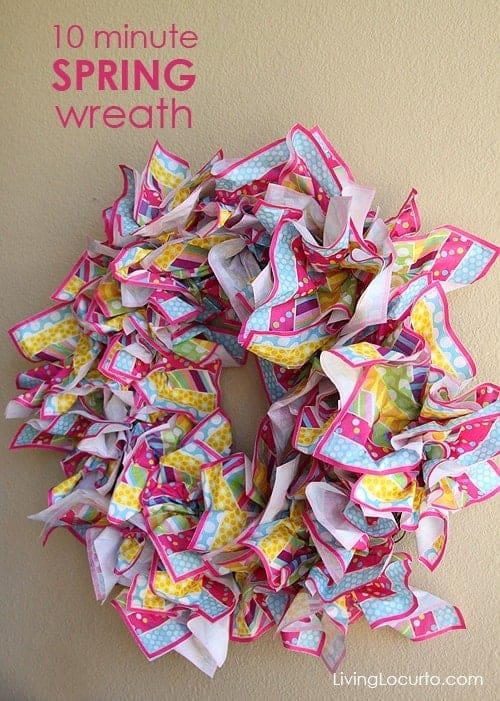 Easy Spring Wreath Idea by Living Locurto