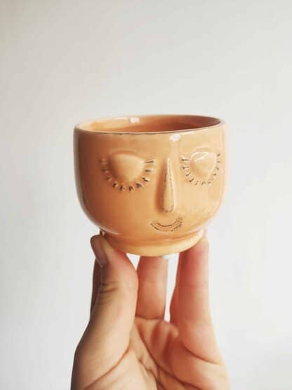 osłonka ceramiczna buźka brzoskwiniowa 6 cm Zielony Słoik