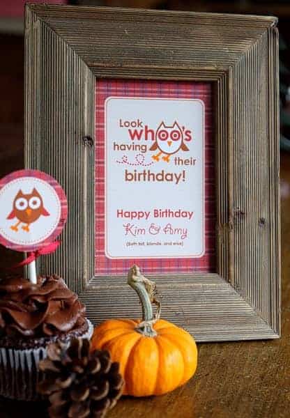 Owl Birthday Party ideas and printables. Unique party designs and desserts with a plaid outdoor camping theme.