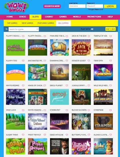Wow Bingo UK online casino