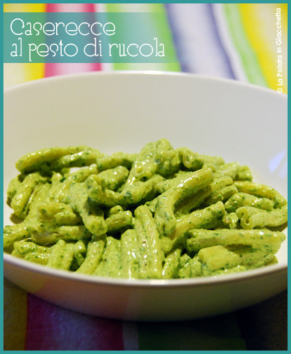 Al momento stai visualizzando Caserecce con il pesto di rucola