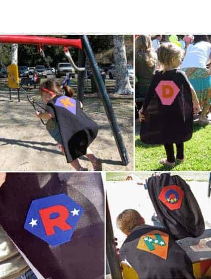 Superhero Birthday Party Ideas, Free Printables and Cape Craft.