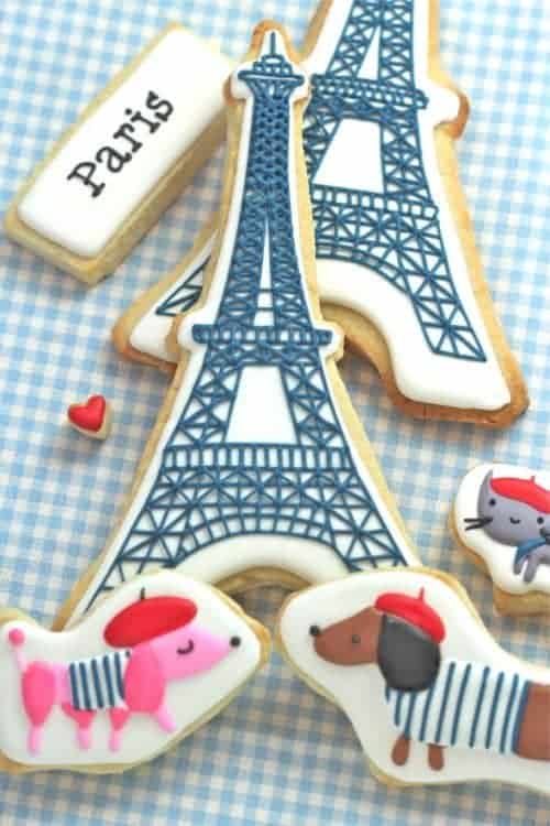 Cute French Paris Cookies