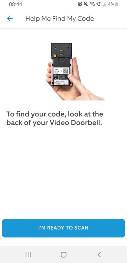 Orange button top on ring doorbell