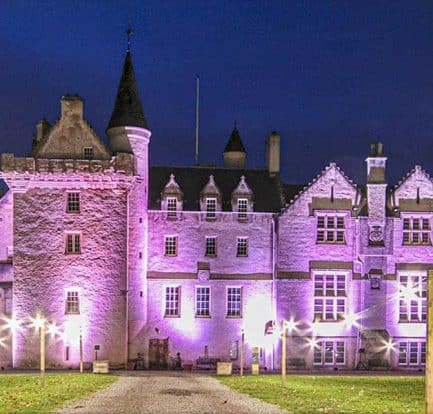 brodie castle at night