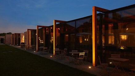 đèn LED âm đất tròn FK-UG6W-Tlắp đặt thực tế