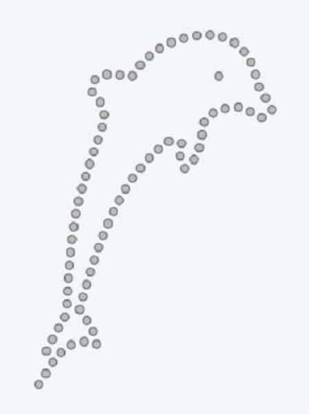 Dolphin Rhinestone sewing project picture for the CreateWithSue Resource Library