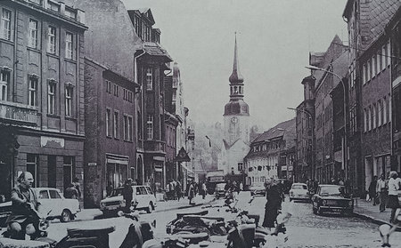 Die lebhafte Lange Straße in Grodk