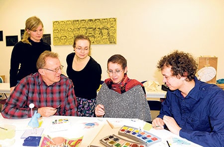 Auf dem Senftenberger Campus wird gemalt