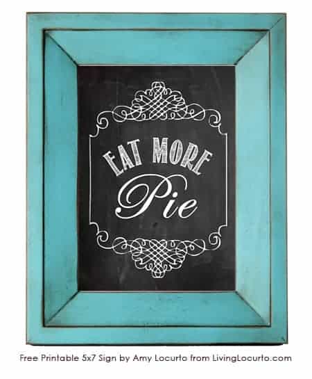 Eat More Pie Wall Art (Free Printable)