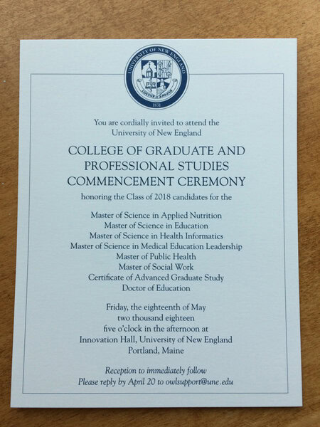 CGPS Commencement invitation