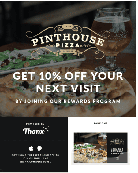 Pinthouse Rewards Program collateral