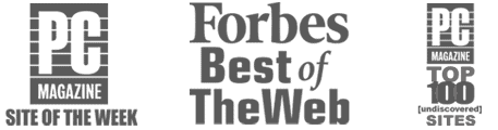 PC Magazine Site of the Week - Top 100 Sites and Forbes Best of the Web