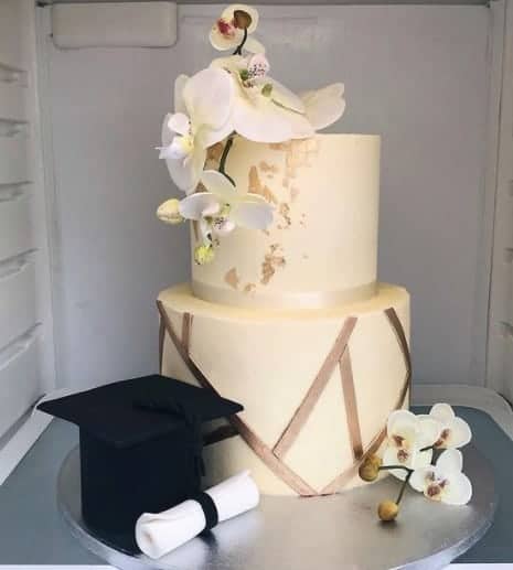 Orchids Graduation Cake