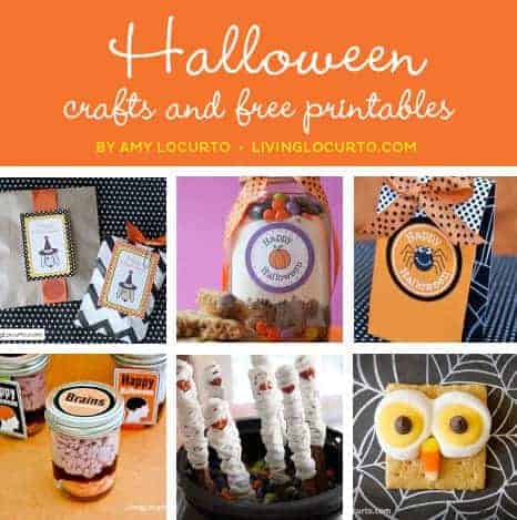 Halloween Party Recipes, Crafts and Free Party Printables at LivingLocurto.com