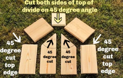 the angles to cut for diy bug house