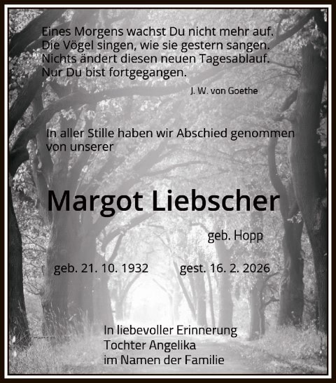 Margot Liebscher, geb. Hopp