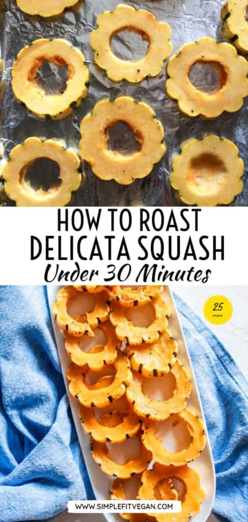 Learn the trick to make delicious, roasted Delicata squash fast that’s perfect for fall and winter meals! #delicata #squash