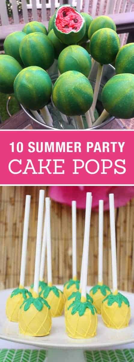 10 Creative Cake Pops for a Summer Party! Cute birthday or pool party desserts. From beach balls and sharks to lady bugs and crabs. 10 cute fun food ideas for cake pops! 