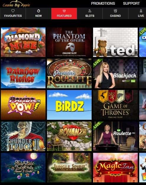 Casino Big Apple free spins
