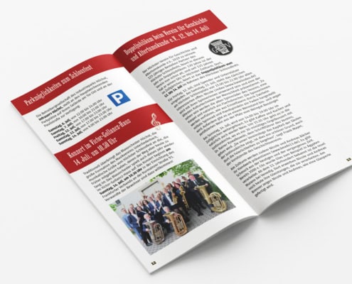 Innenseiten des Programmheftes für das Höchster Schlossfestes 2024