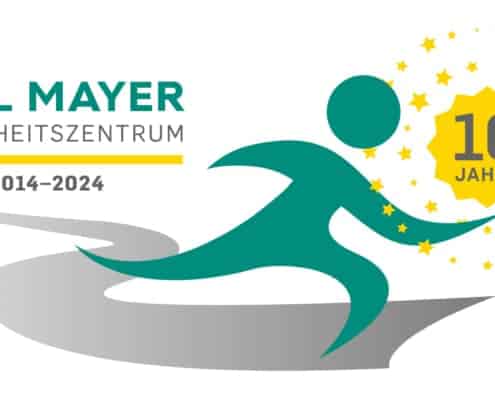 Gestaltung des Jubiläumslogo für das Gesundheitszentrum der KARL MAYER BKK