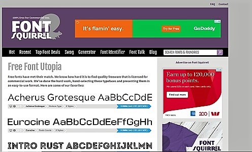 Font Squirrel website picture