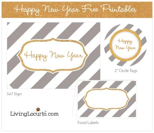 Happy New Year Free Party Printables