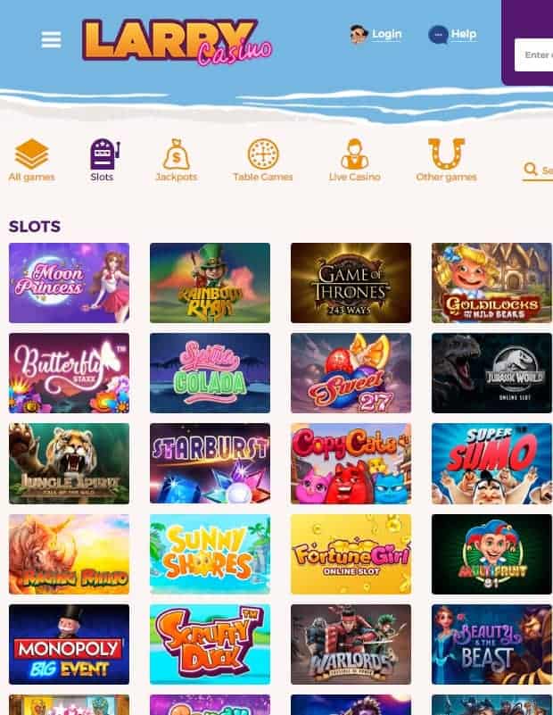 Larry Casino free spins and free bonus