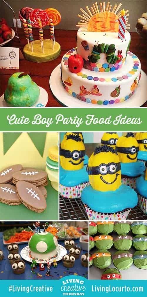 Cute food Ideas for a Boy Birthday Party! LivingLocurto.com