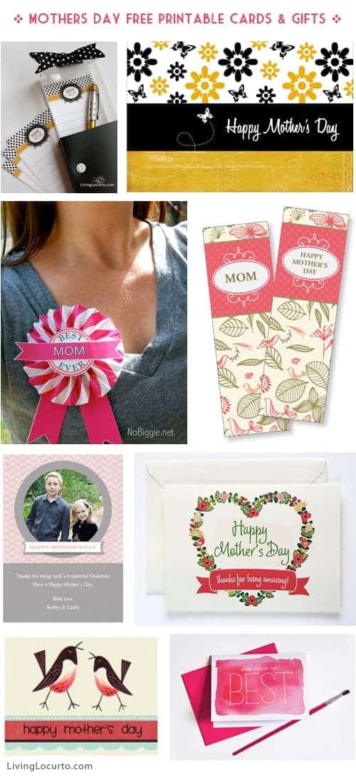 Mother’s Day Free Printable Cards & Gifts