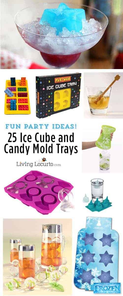 25 Fun Party Ice Cube & Candy Mold Trays