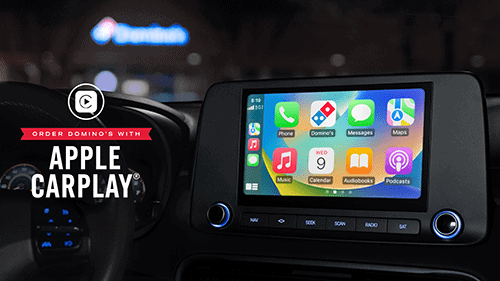 Dominos Available on CarPlay