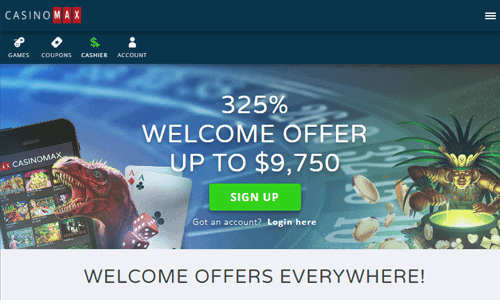 CasinoMax 325% Welcome Bonus 
