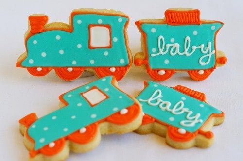 Baby Shower Train Cookies & More Baby Shower Party Recipe Ideas