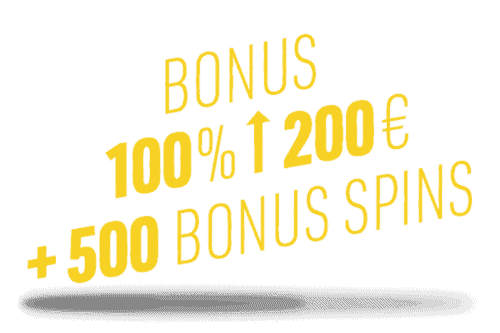 100% up to 200 EUR + 500 Extra Spins + 20% Cashback