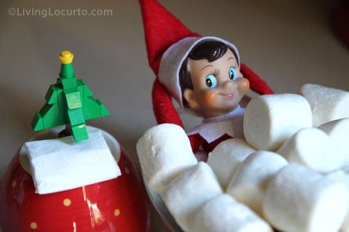 25 Elf On The Shelf Ideas! Free Printable book full of fun ideas for kids at Christmas. LivingLocurto.com