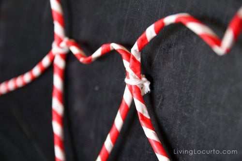 Paper Straw Heart Garland - Cute Valentines Day DIY Craft Tutorial. LivingLocurto.com