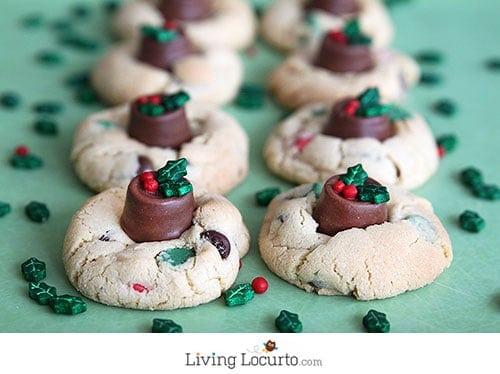 Rolo Chocolate Chip Christmas Cookies