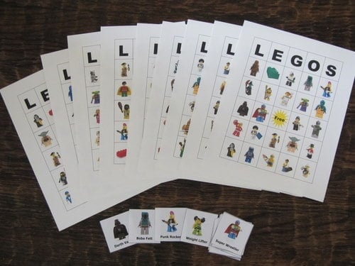 Free Printable Lego Bingo Party Game | Free printable Lego bingo is a fun game for a Lego birthday party activity or kid's playdate. Easy game for kids who love playing with Legos.