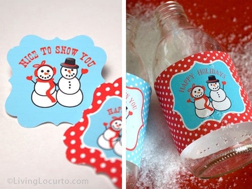 Plan a Holiday party with Free Snowman Party Printables and a cute craft to make your celebration more festive this Christmas season! by @livinglocurto