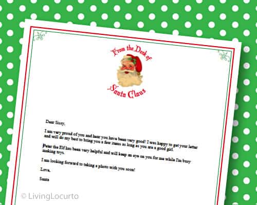 Letter from Santa - Free Printable Stationery