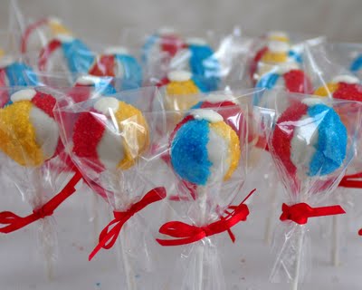 Beach ball cake pops. These creative Summer Cake Pops are perfect birthday or pool party desserts. From beach balls and sharks to lady bugs and crabs, enjoy these cute fun food ideas for cake pops! 