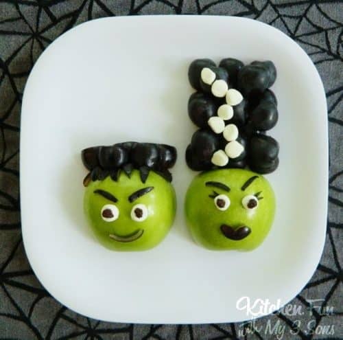 Frankenstein & Bride Halloween Apples | Fun Food Idea | Halloween | #LIvingCreative