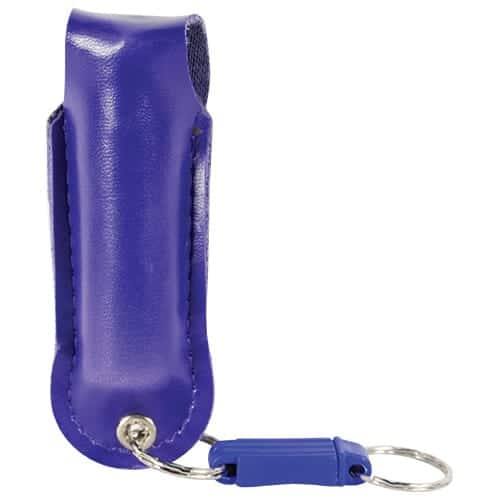 Pepper Shot 1.2% MC 1/2 oz Rhinestone Leatherette Holster Quick Release Keychain - Image 11