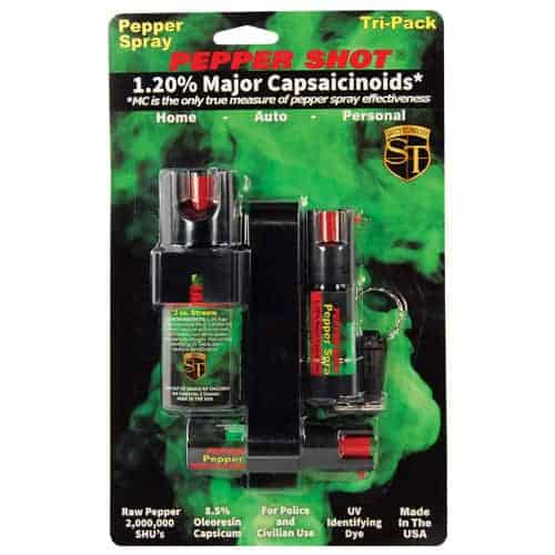 Pepper Shot 1.2% MC Tri-Pack Pepper Spray